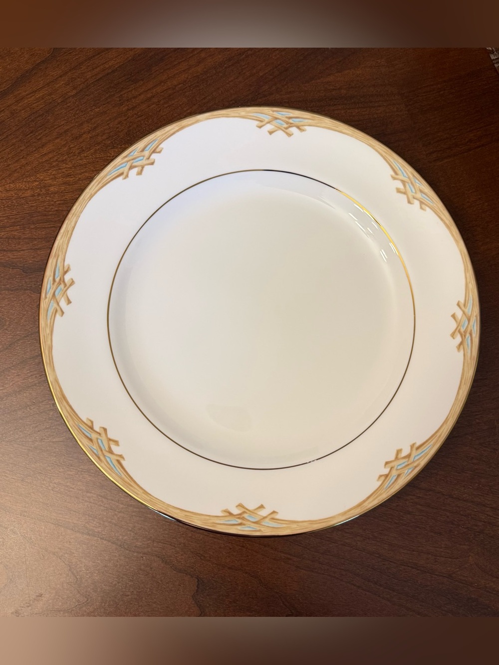 Lenox British Colonial Collection Colonial Bamboo Dinner Plate 11.25 Inch